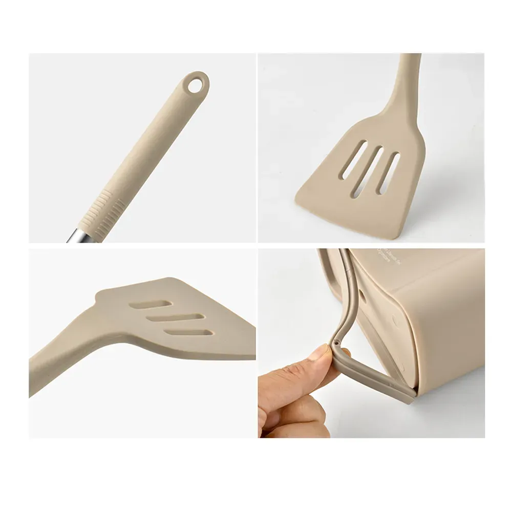 13-Piece Silicone Kitchen Utensil Set with Holder – Non-Scratch Heat Resistant Cooking Tools - Image 4