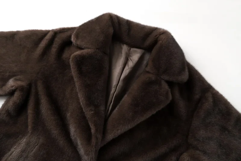 Carmen Brown Luxe Faux Fur Long Coat – Elegant Outerwear - Image 6