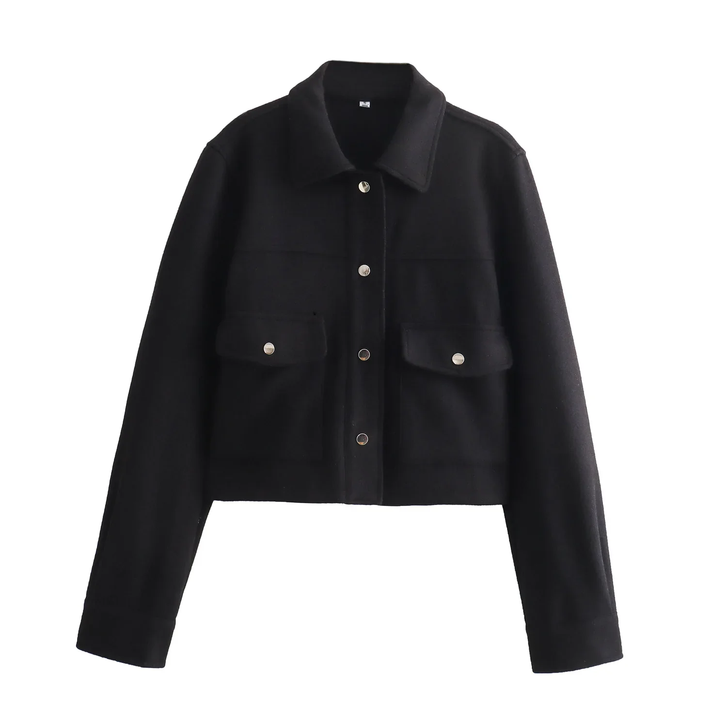 Noa Cropped Lightweight Utility Jacket – Casual Spring Shacket with Front Pockets in Beige, Pink, Green, Khaki & Black - Image 6