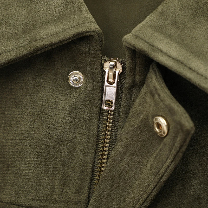 Sarvenna Faux Suede Balloon Bomber Jacket – Women’s Oversized Jacket in Black, Claret, Mocha & Khaki - Image 14