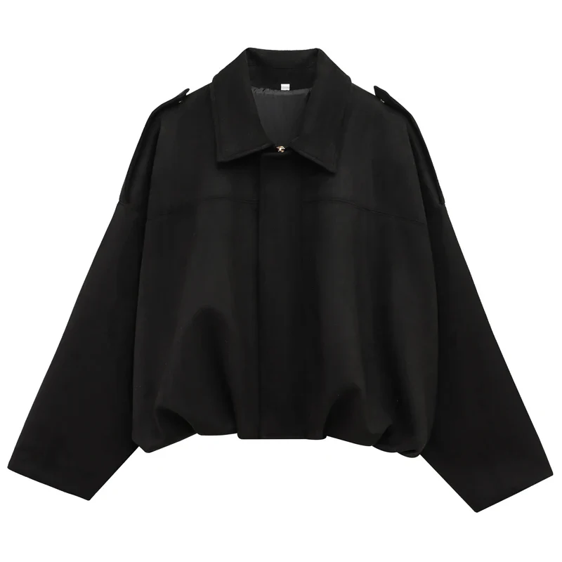 Sarvenna Faux Suede Balloon Bomber Jacket – Women’s Oversized Jacket in Black, Claret, Mocha & Khaki - Image 20